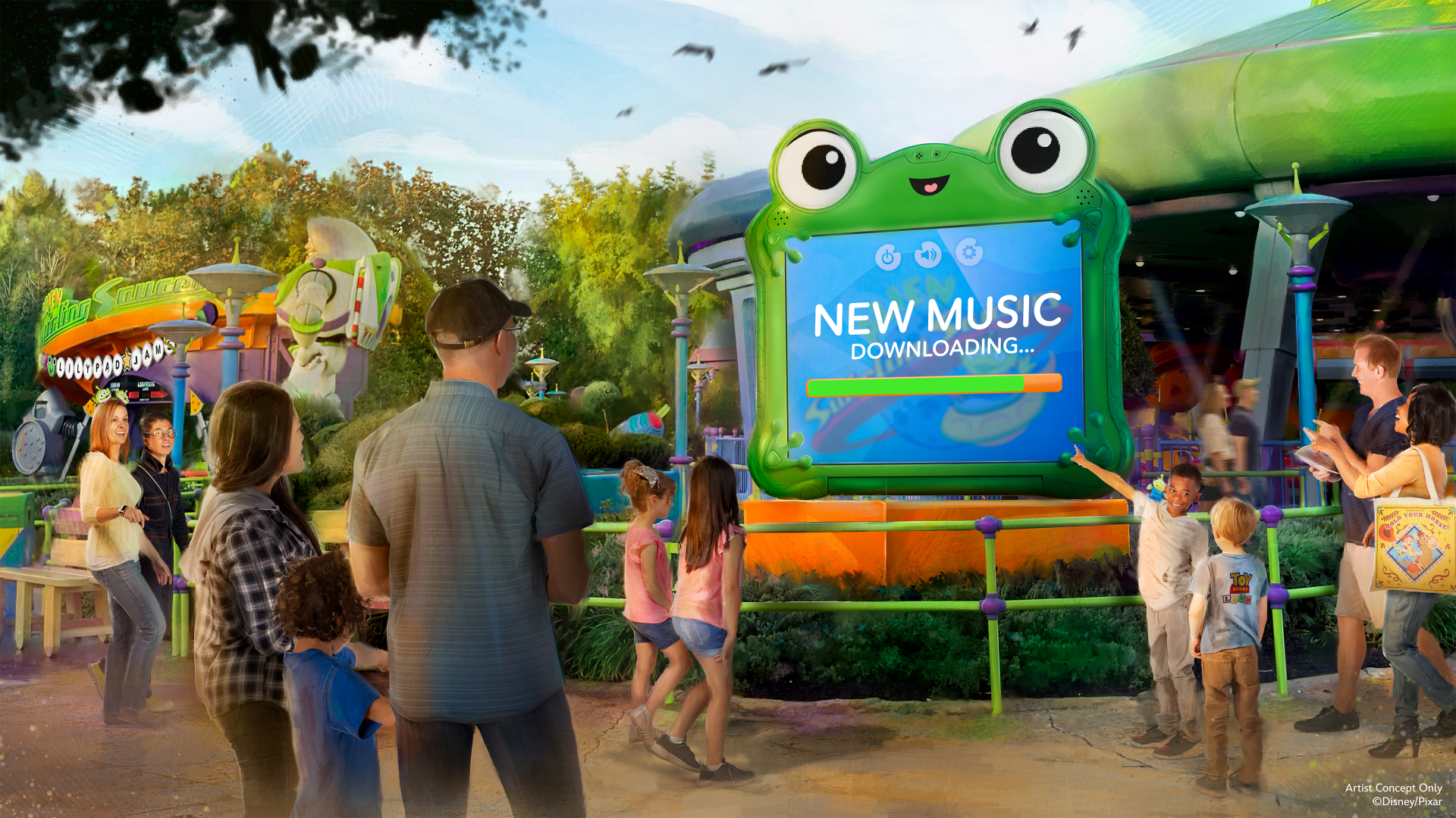 Alien Swirling Saucers ganhará nova experiência com Lilypad, de Toy Story 5