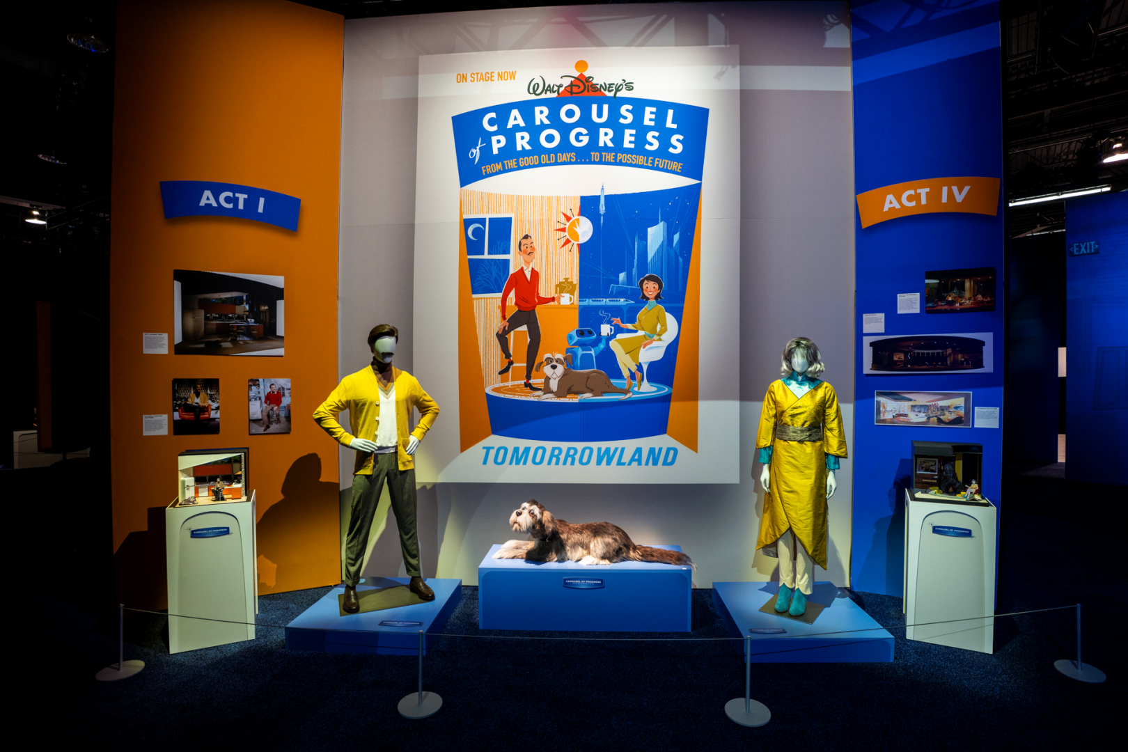 Elementos do Carousel of Progress expostos no Imagineering: Horizons.