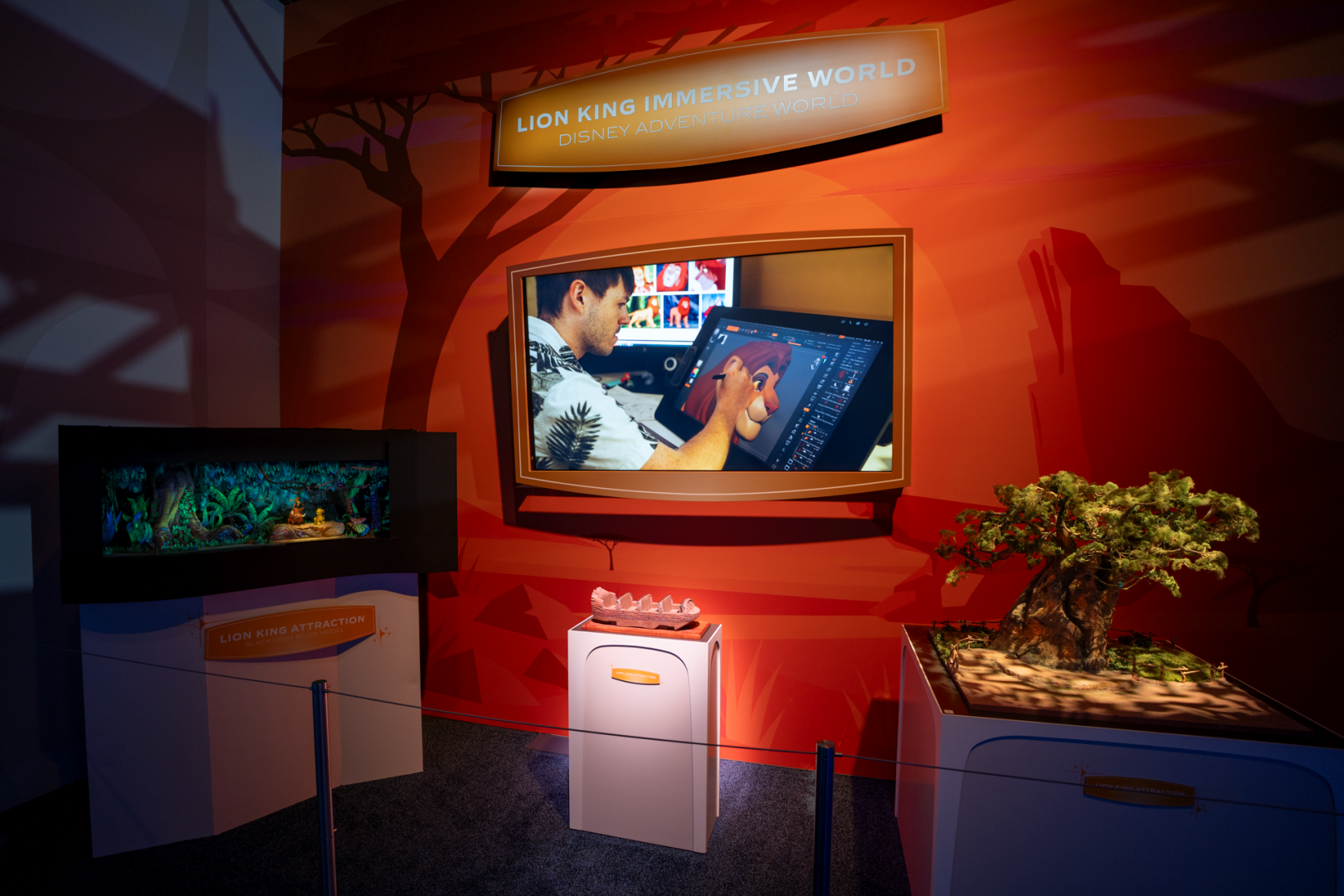 Modelo de estudo da futura atração de O Rei Leão em Disneyland Paris. 